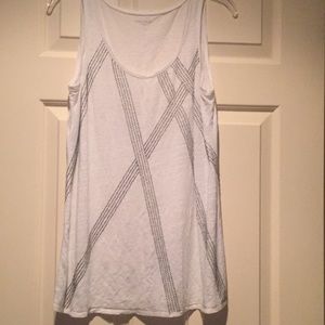 NWOT Eileen Fisher White Linen Blend Tank/Beads-S-
